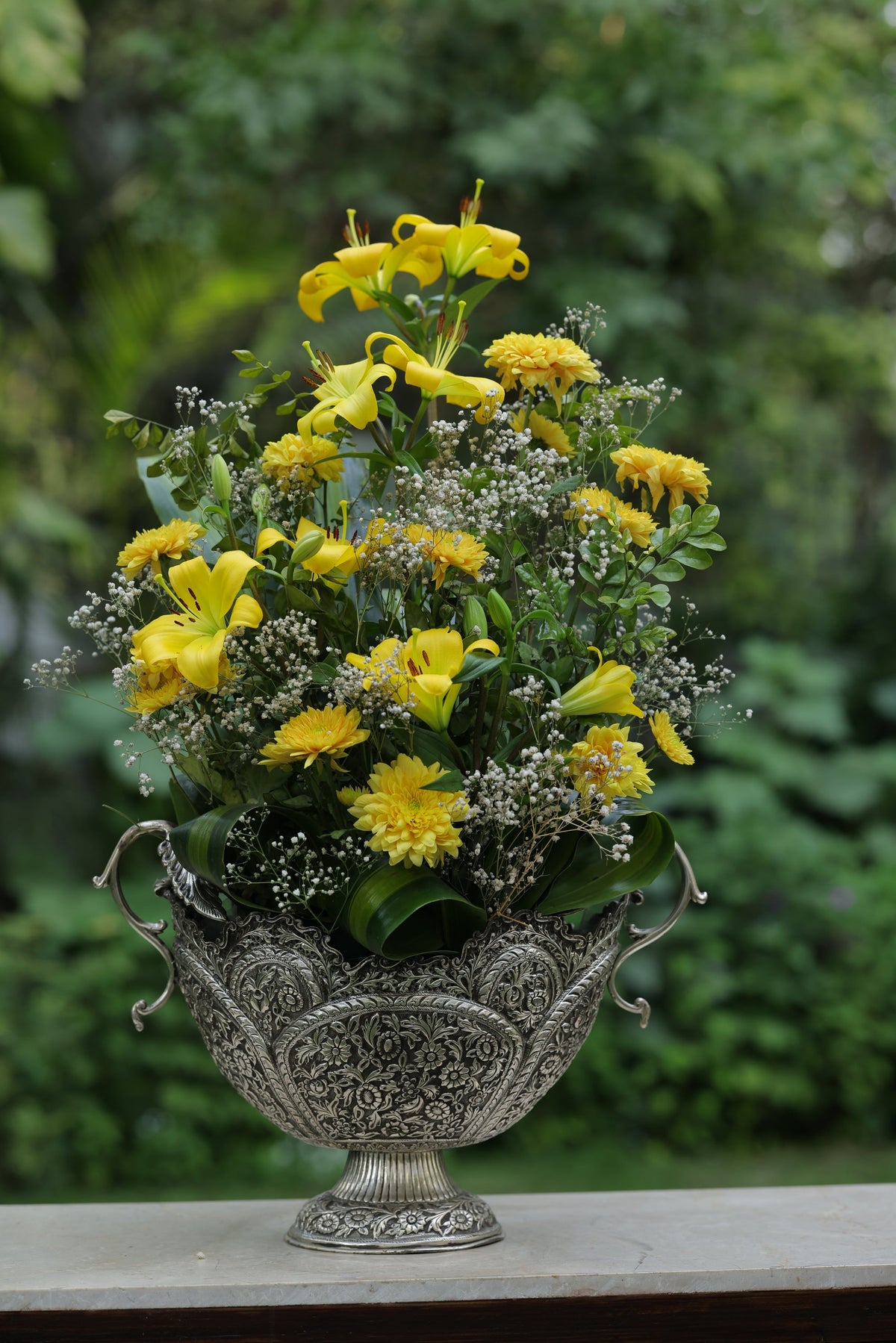 SILVER FLOWERPOT