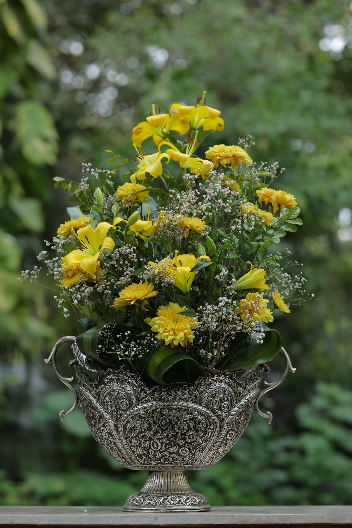 SILVER FLOWERPOT