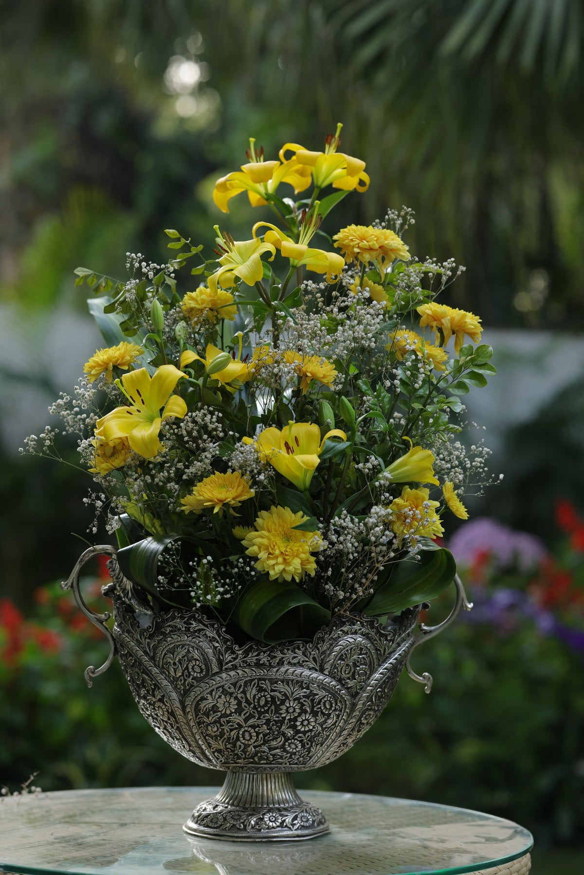SILVER FLOWERPOT