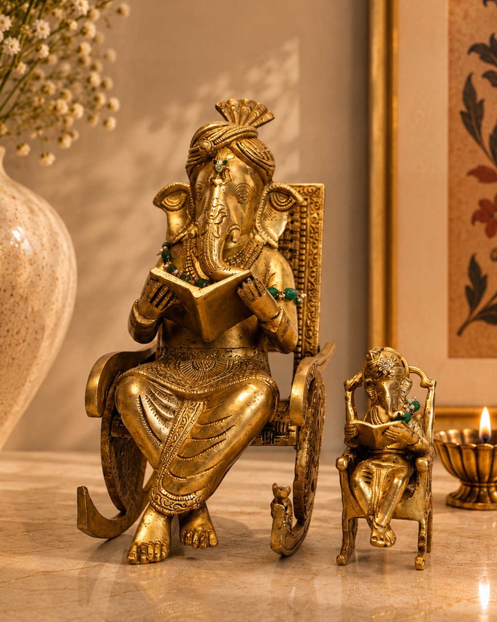 BRASS ROCKING GANPATI JI