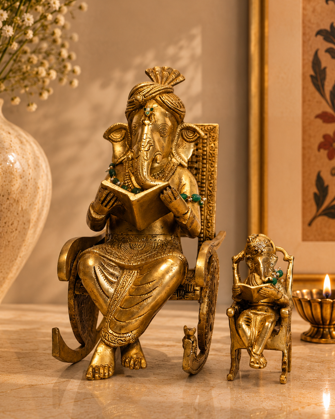BRASS ROCKING GANPATI JI