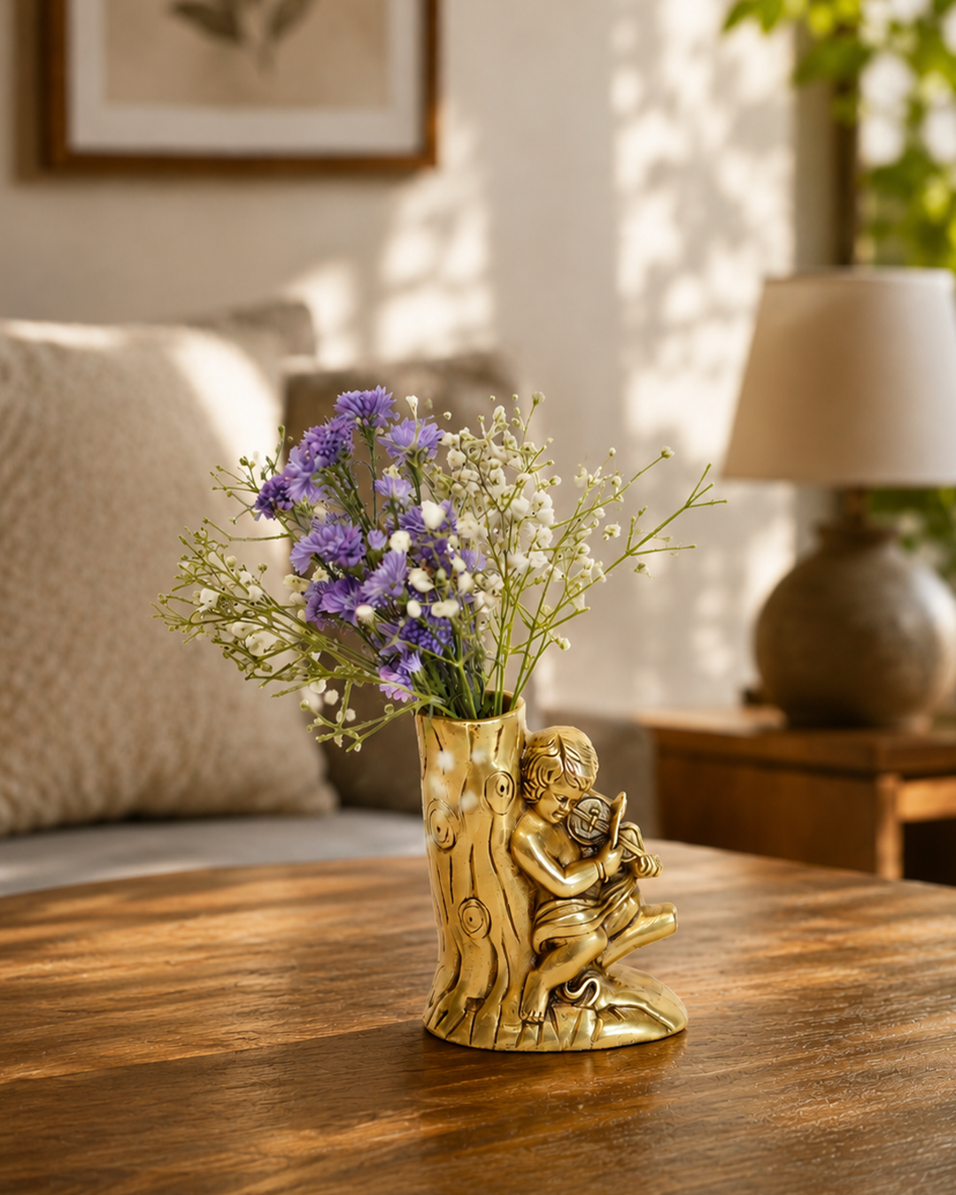 BRASS FLOWER VASE