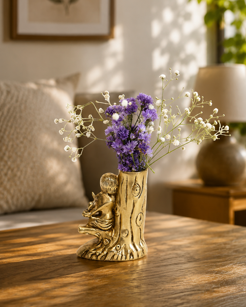 BRASS FLOWER VASE