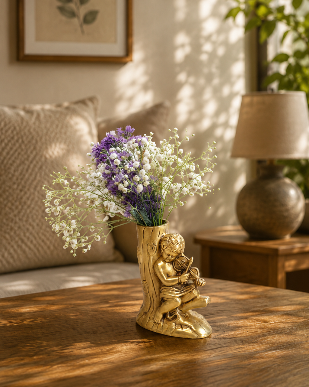 BRASS FLOWER VASE
