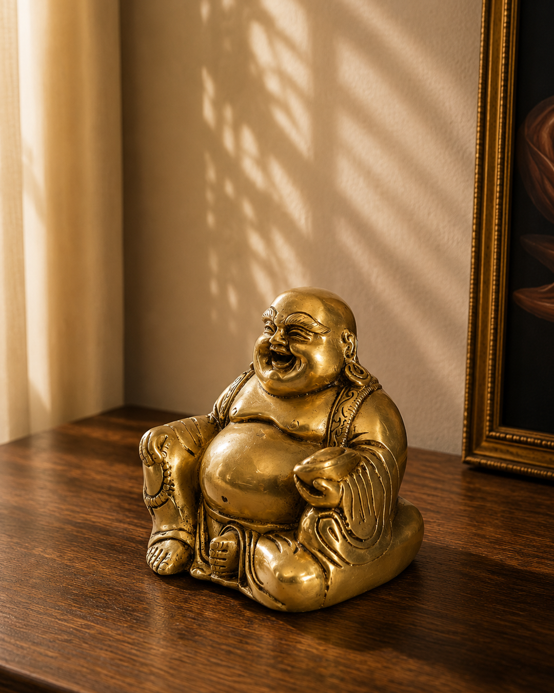 BRASS LAUGHING BUDDHHA