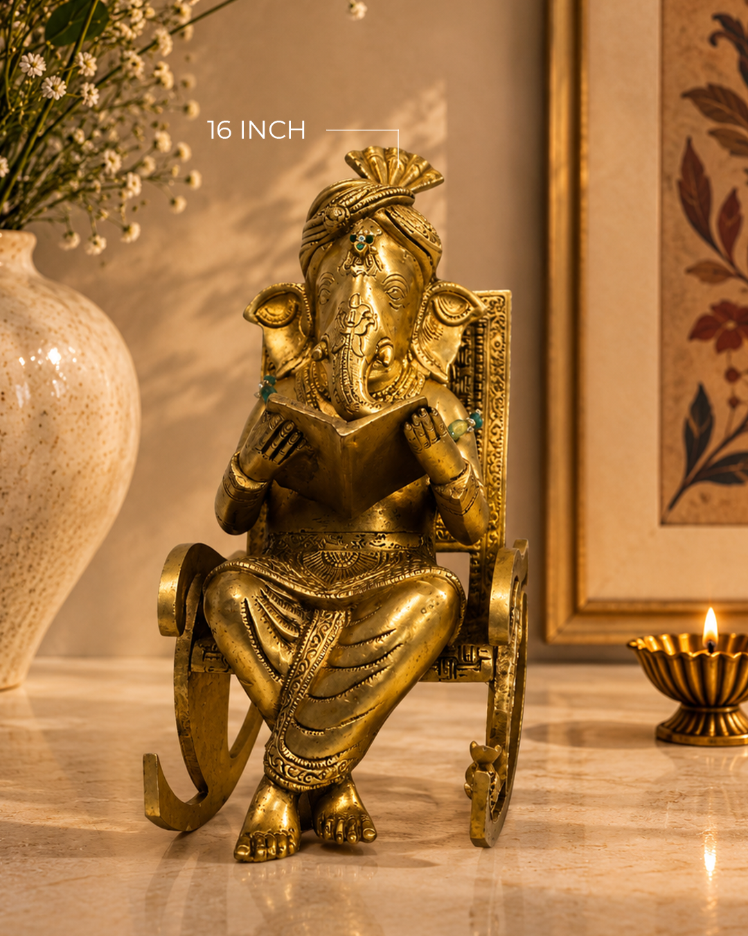 BRASS ROCKING GANPATI JI