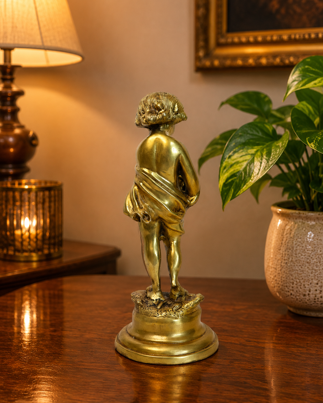 VINTAGE BRASS STATUE