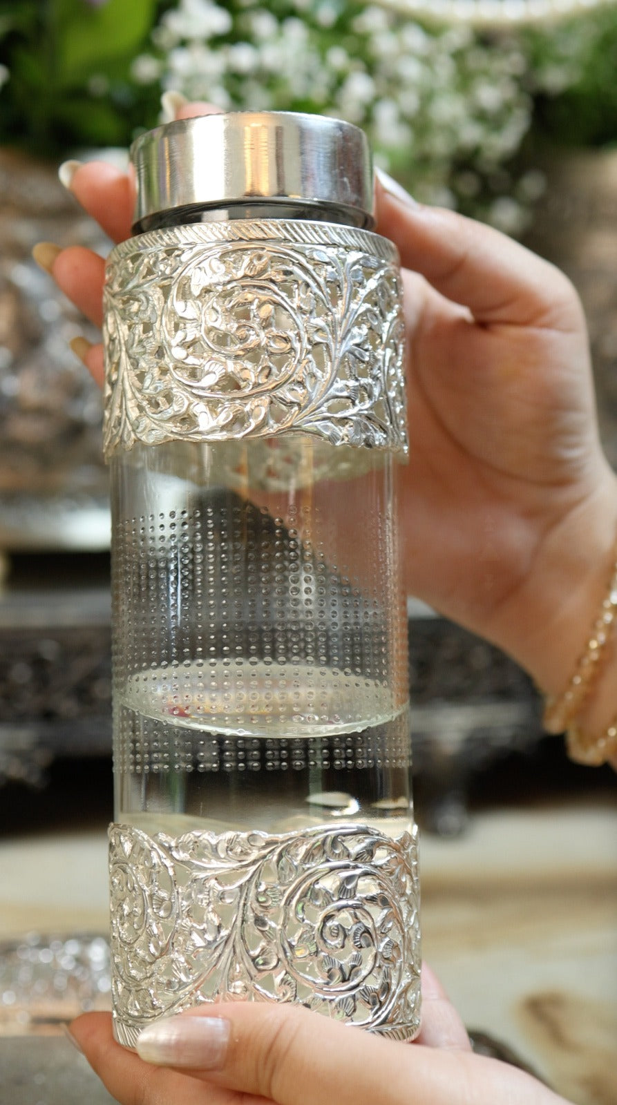 Silver Water Bottle