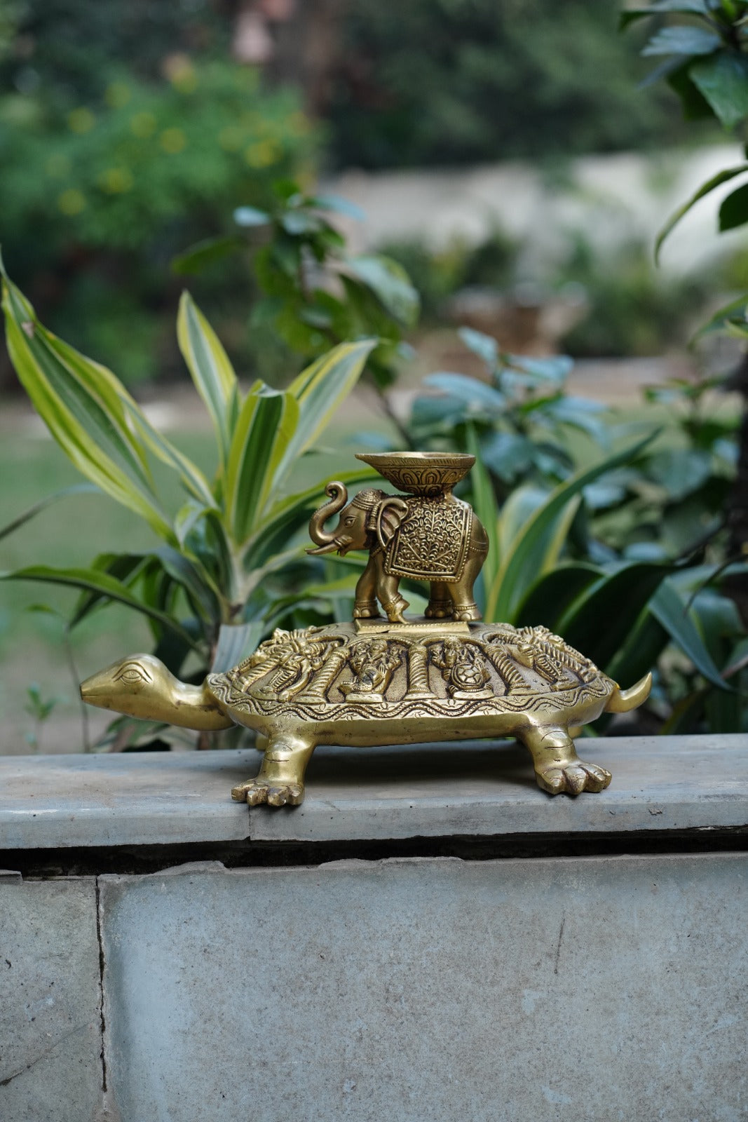 BRASS KACHYAP WITH ELEPHANT