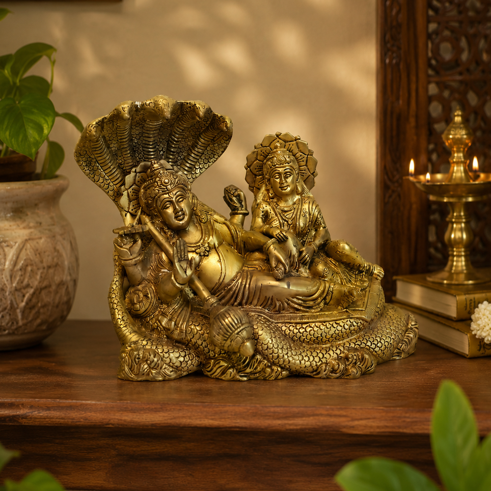 Vishnu Laxmi brass